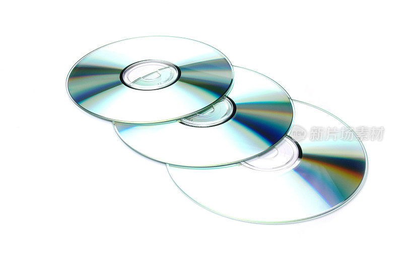空白CD/DVD孤立的白色背景